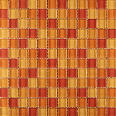 2. Bild von Mosaikfliese Glas orange 30 x 30 cm