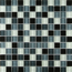 Verkleinertes Bild von Mosaikfliese Glas schwarz/grau 30 x 30 cm
