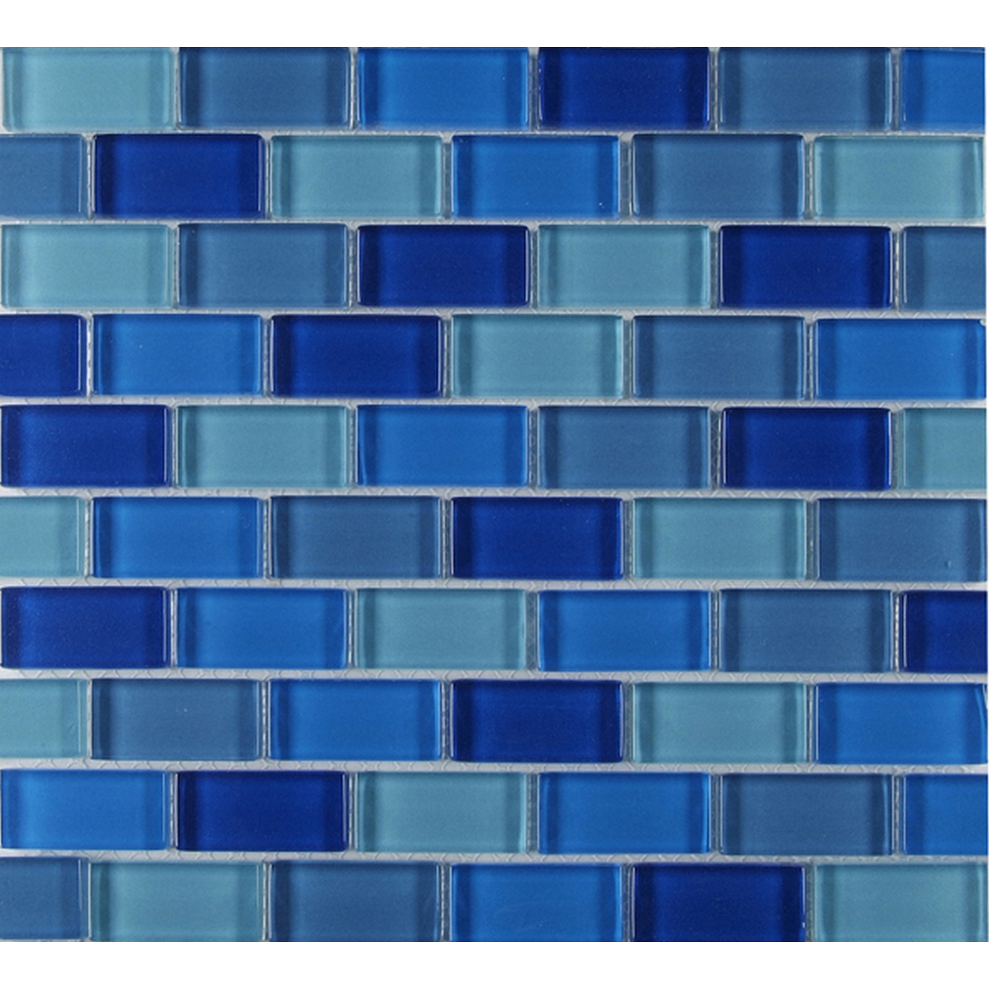 Mosaikfliese Glas Mix blau 30x30cm + product picture
