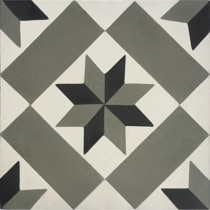 Bodenfliese 'Cement' mehrfarbig 20 x 20 cm