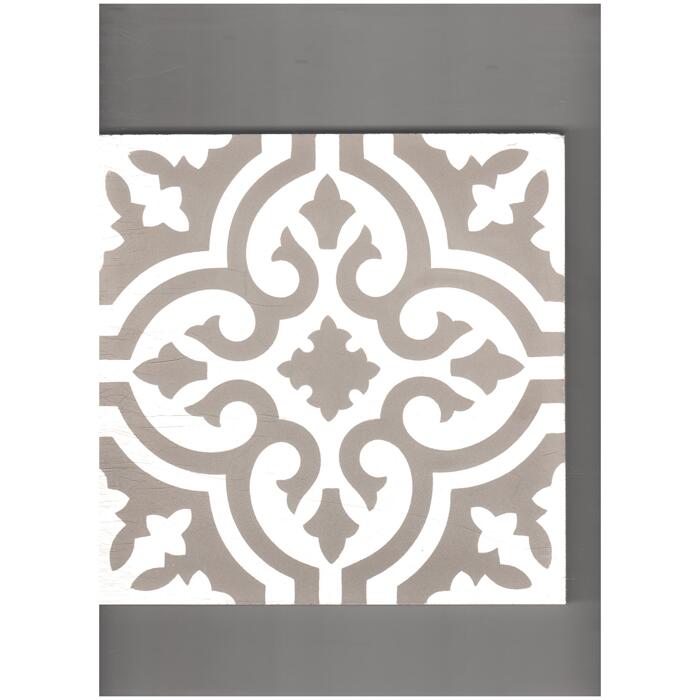 Bodenfliese 'Cement' weiß-braun 20 x 20 cm