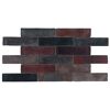 Bodenfliese 'Terramix' Feinsteinzeug schwarz 7 x 28 cm