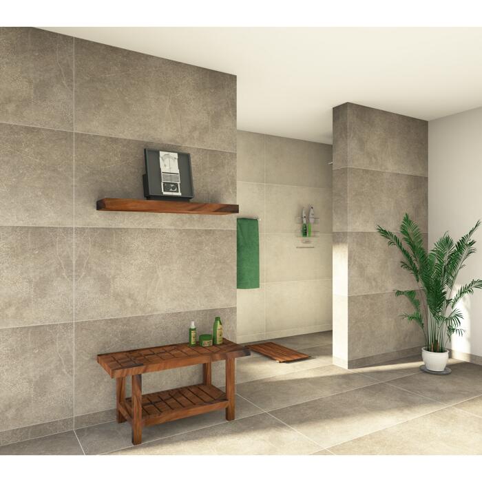 Bodenfliese 'Rockstone' beige 120 x 60 cm