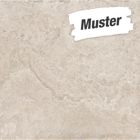 2. Bild von Muster zur Bodenfliese 'Stone' Feinsteinzeug beige 61 x 61 cm