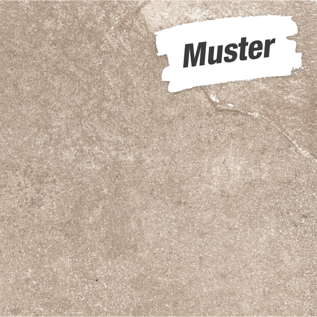 Bild von Muster zur Bodenfliese 'Materia' Feinsteinzeug beige 60 x 60 cm