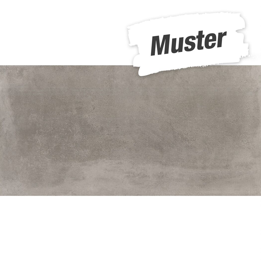 Muster zu Bodenfliese 'Essen' Feinsteinzeug grau 45 x 90 cm