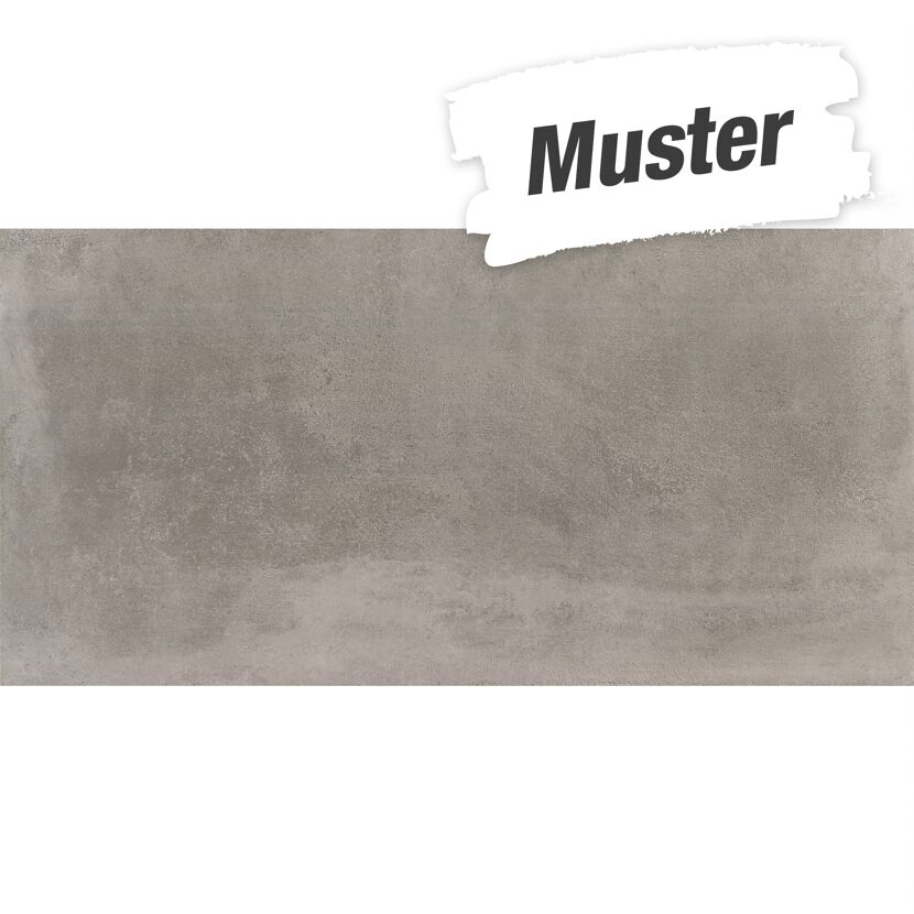 Muster zu Bodenfliese 'Essen' Feinsteinzeug grau 45 x 90 cm