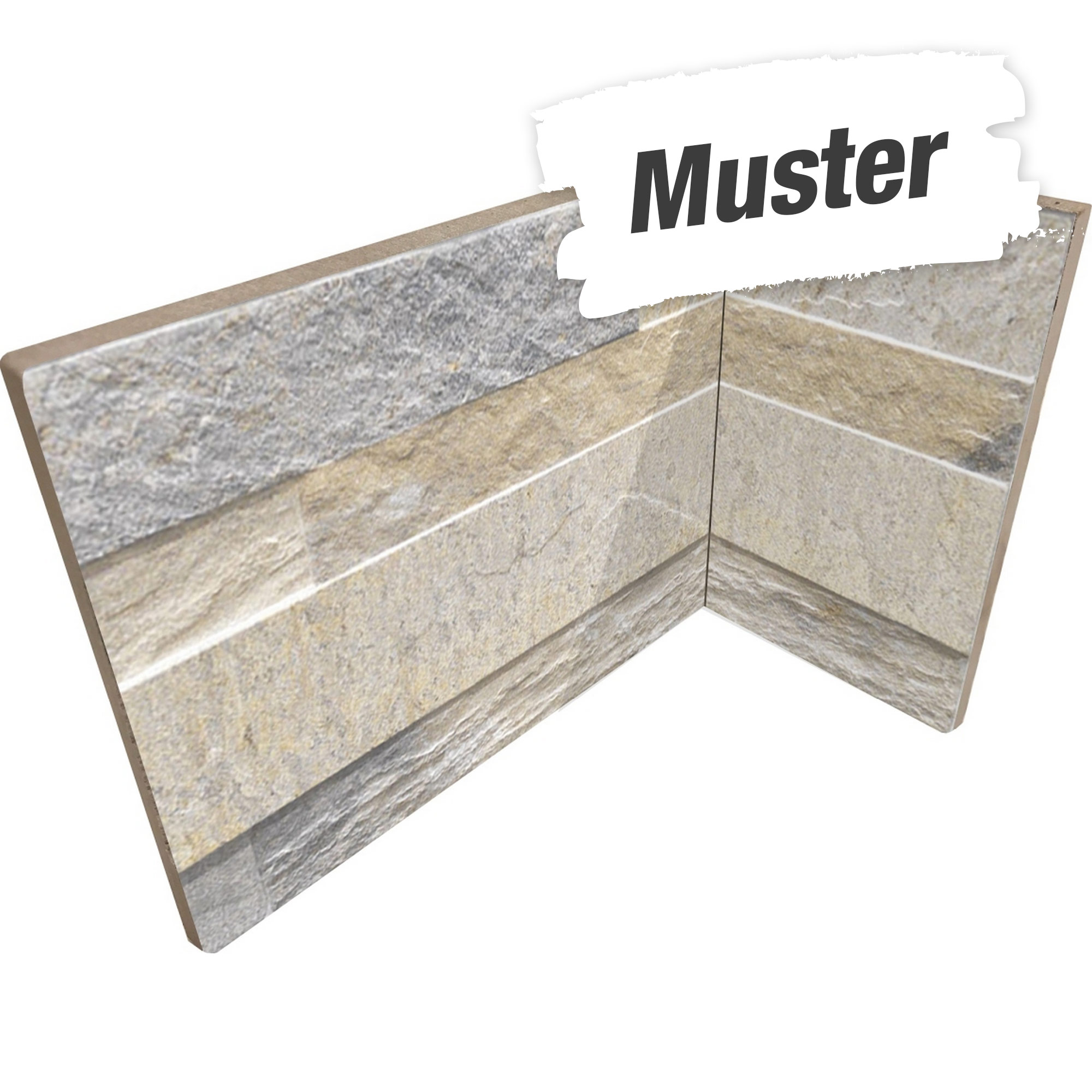 Muster zu Innenecke 'Cubics' Feinsteinzeug beige 10 x 20 cm + product picture