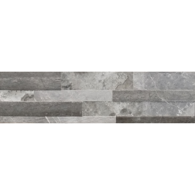 Bild von Wandfliese 'Tiffany' Feinsteinzeug grau 15 x 61 cm