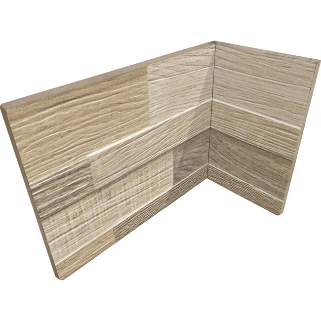Bild von Innenecke 'Wallart' Feinsteinzeug sand 10 x 20 cm