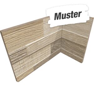 Muster zur Innenecke 'Wallart' Feinsteinzeug sand 10 x 20 cm