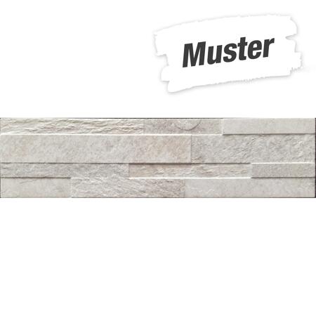 2. Bild von Muster zur Wandfliese 'Quarzi' Feinsteinzeug weiß 15 x 61 cm