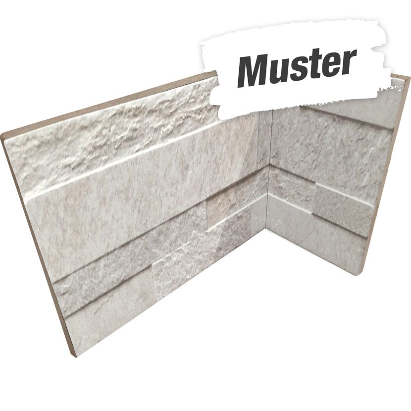 Muster einer weißen Steinwandverkleidung