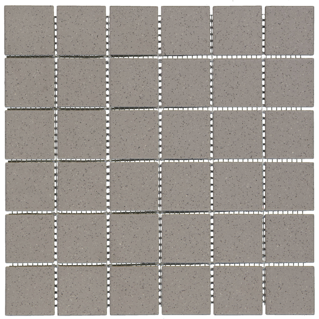 Bild von Mosaikfliese 'Color Dot' Feinsteinzeug grau 30 x 30 cm