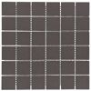 Mosaikfliese Uni Black 5 x 5 cm, dunkelgrau