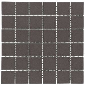 Mosaikfliese 'Uni' Feinsteinzeug schwarz 30 x 30 cm