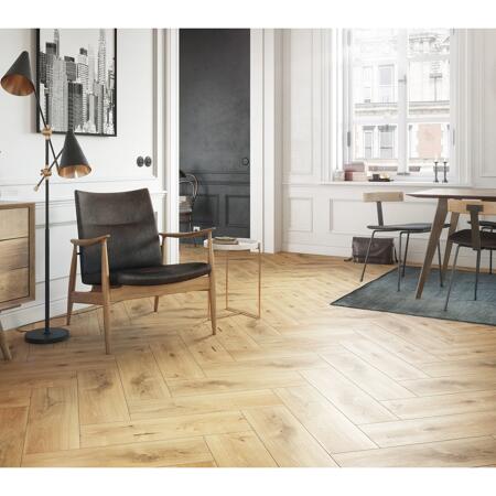 3. Bild von Feinsteinzeug 'Sandwood' Feinsteinzeug beige 18,5 x 59,8 cm
