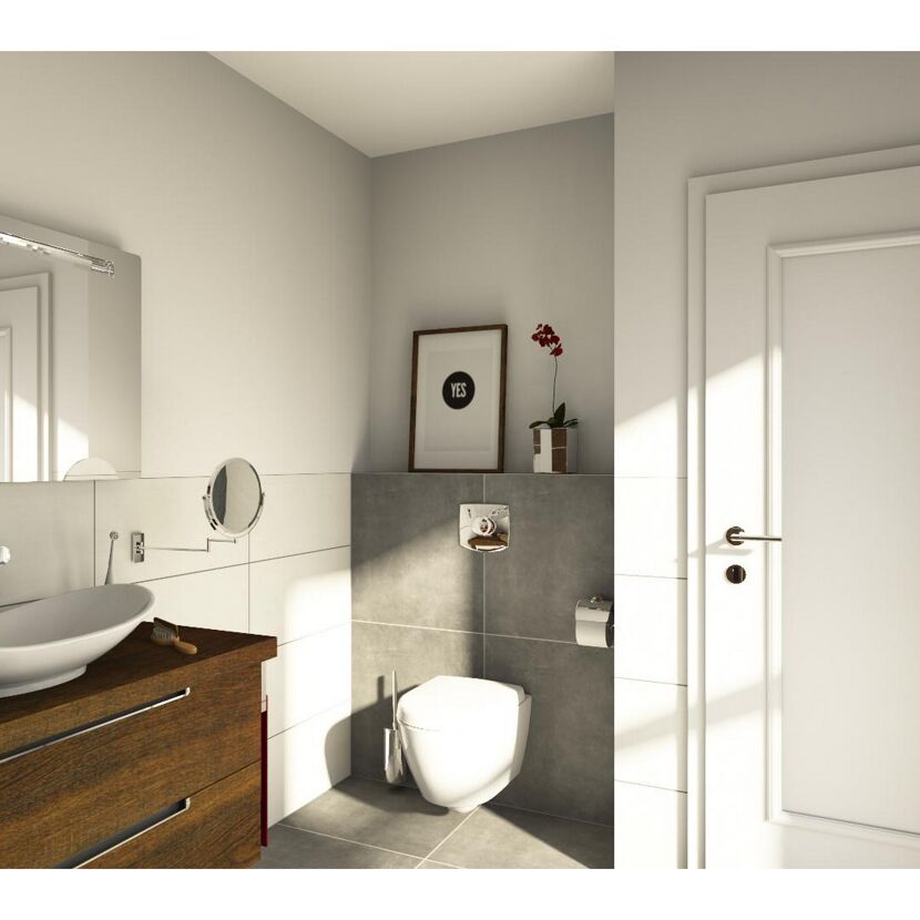 Modernes Badezimmer mit WC und Waschbecken