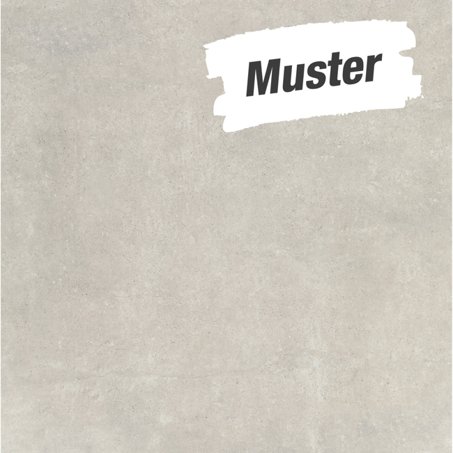 Bild von Muster zur Bodenfliese 'Beton' Feinsteinzeug grau 61 x 61 cm