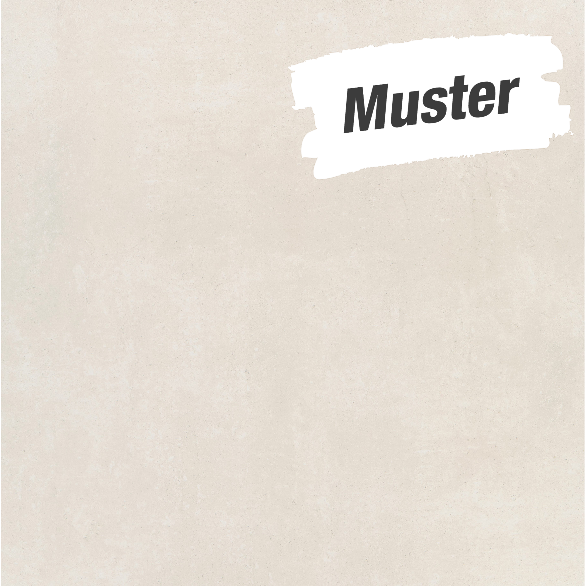 Muster zur Bodenfliese 'Beton' Feinsteinzeug elfenbeinfarben 61 x 61 cm