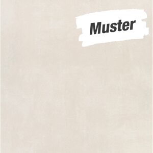 Muster zur Bodenfliese 'Beton' Feinsteinzeug elfenbeinfarben 61 x 61 cm