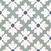 Fliese mit stilisiertem Blumenmuster