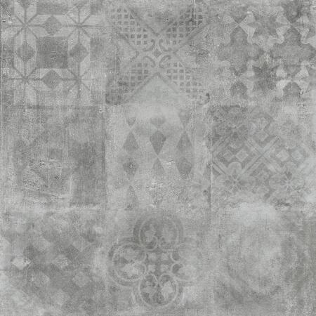 2. Bild von Bodenplatte 'Taina' Feinsteinzeug grey gemustert 60 x 60 x 2 cm