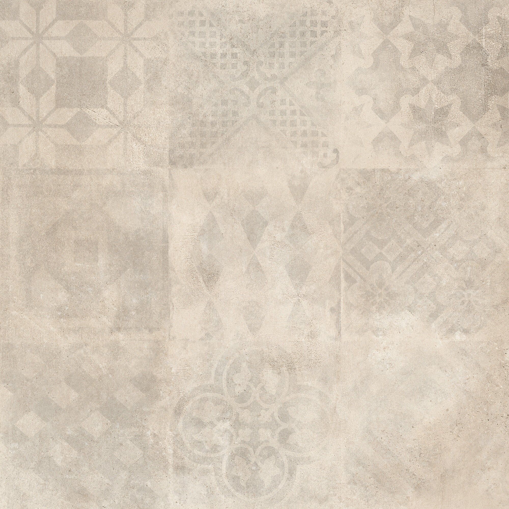 Beige Fliesen mit verschiedenen Mustern