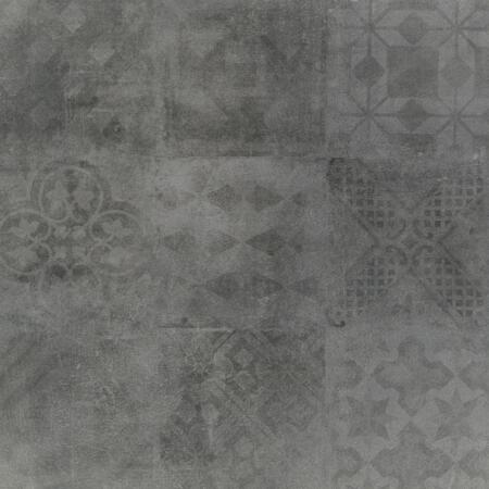 2. Bild von Bodenplatte 'Taina' Feinsteinzeug graphit gemustert 60 x 60 x 2 cm