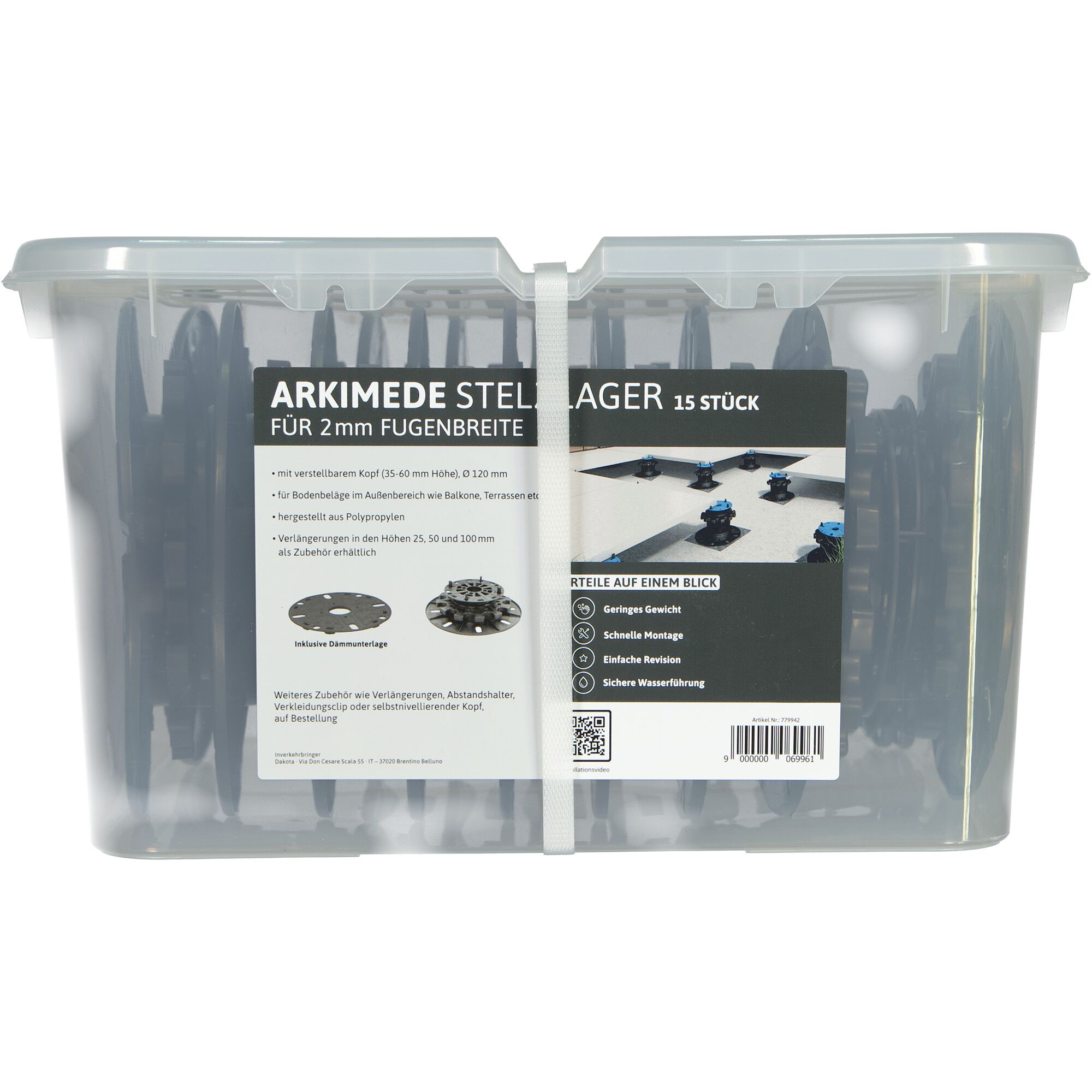 15 Stellagenfüße in Plastikbox