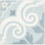 Verkleinertes Bild von Bodenfliese 'Turia' Feinsteinzeug blau/beige matt 20 x 20 cm