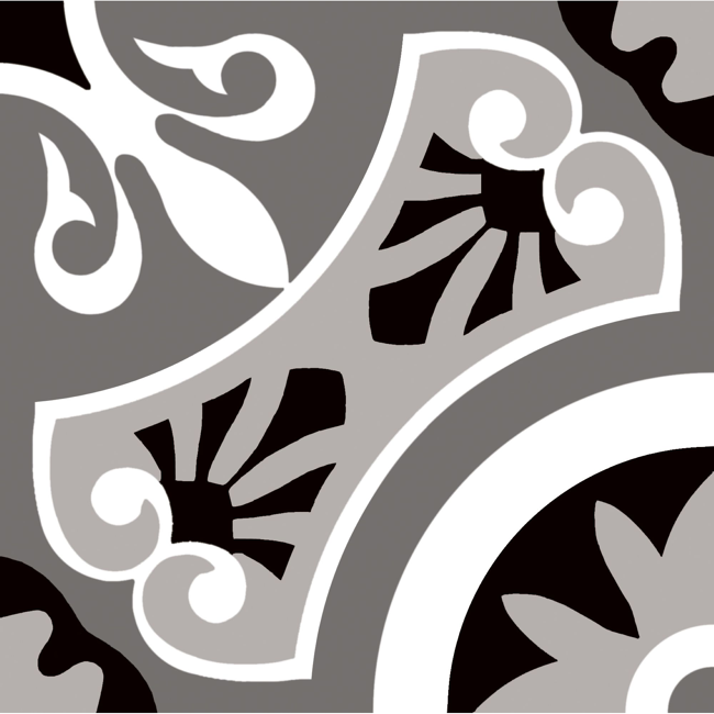 Bild von Bodenfliese 'Retro Brindisi gris' Feinsteinzeug mehrfarbig 22,5 x 22,5 cm