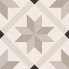 Beige und graue Fliesen mit geometrischem Muster