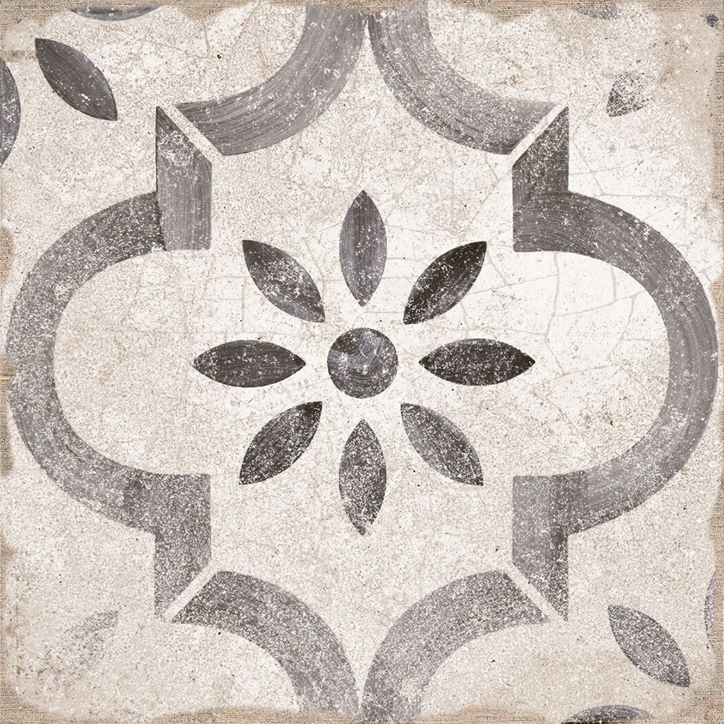 Bodenfliese 'Retro Mesina gris' Feinsteinzeug mehrfarbig 22,5 x 22,5 cm