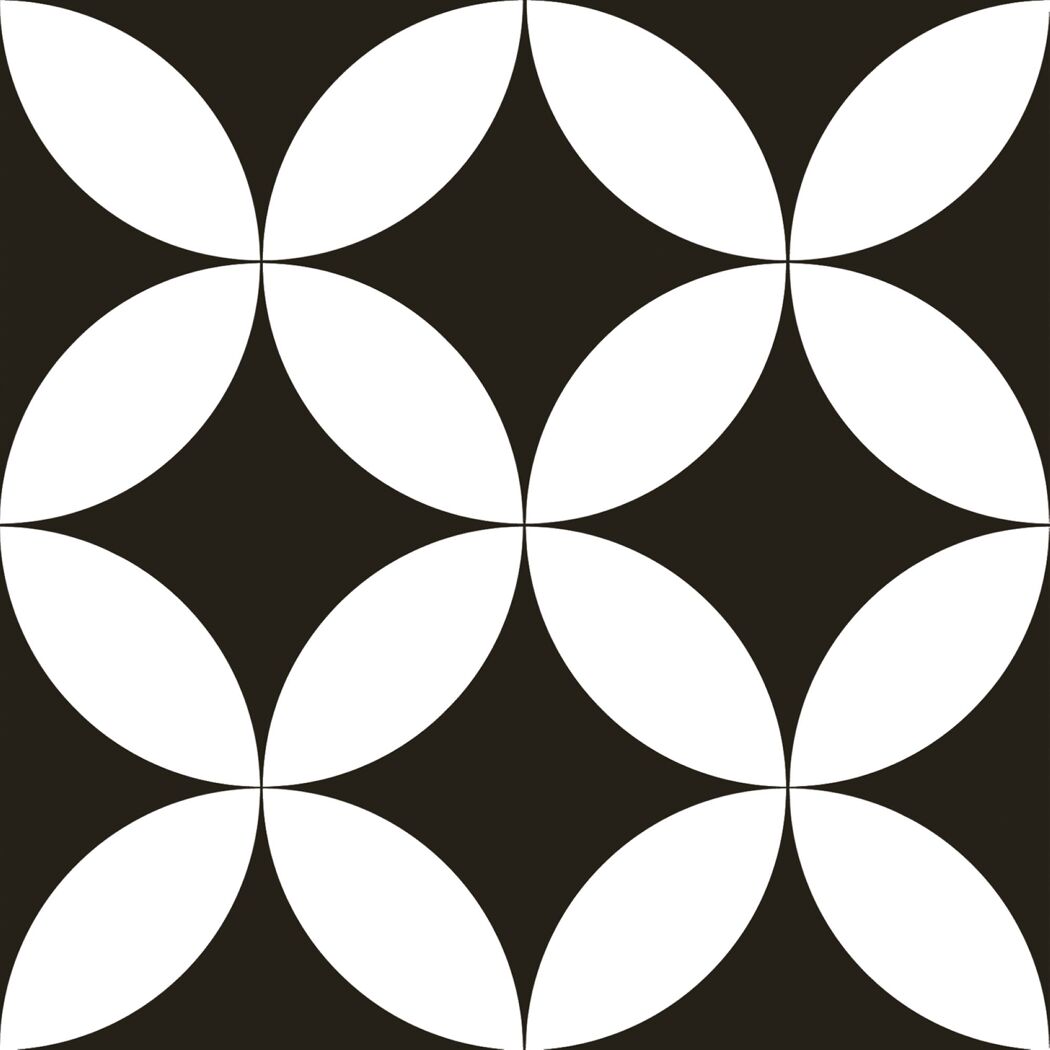 Schwarz-weißes, sich wiederholendes geometrisches Muster