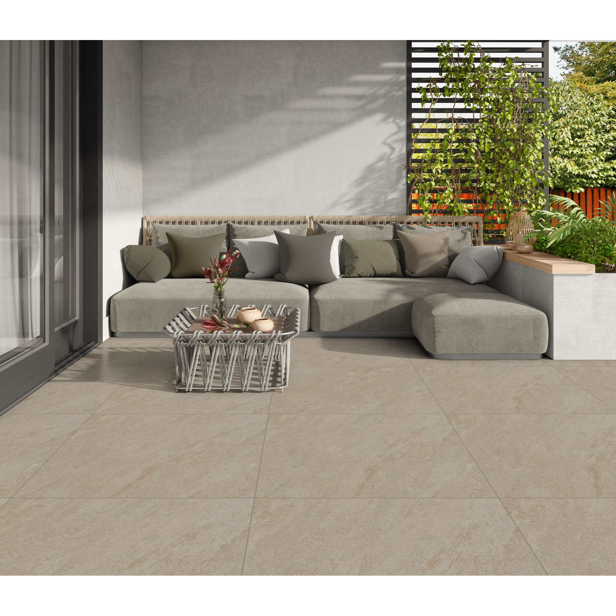 Terrassenplatte 'Pietra' Feinsteinzeug beige 60 x 60 x 2 cm + product picture