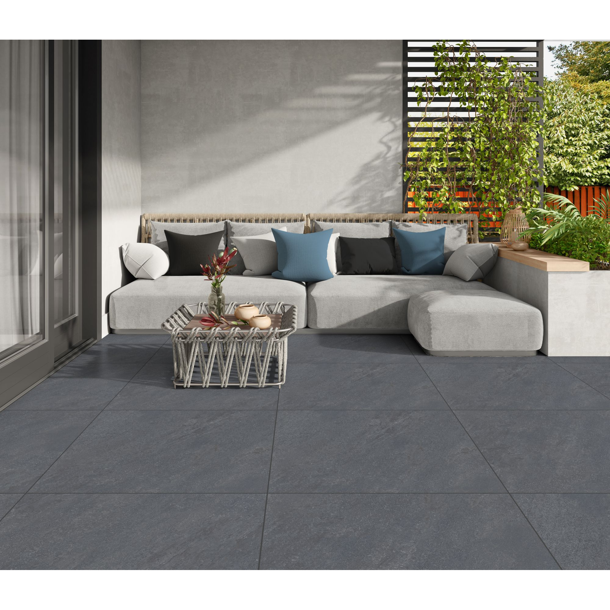 Terrassenplatte 'Pietra' Feinsteinzeug grau 59,7 x 59,7 x 2 cm + product picture