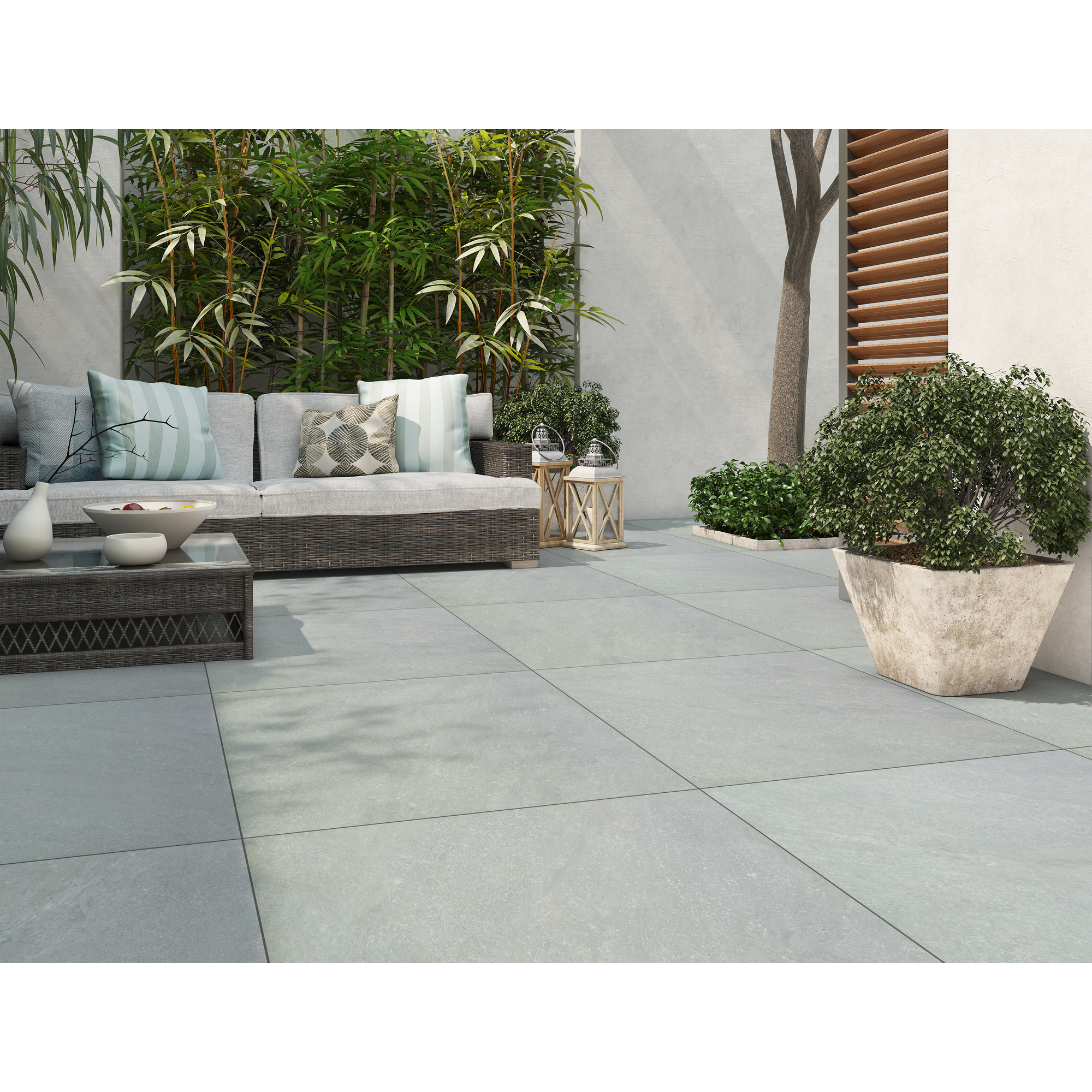 Terrassenplatte 'Pietra' Feinsteinzeug grau 59,7 x 59,7 x 2 cm