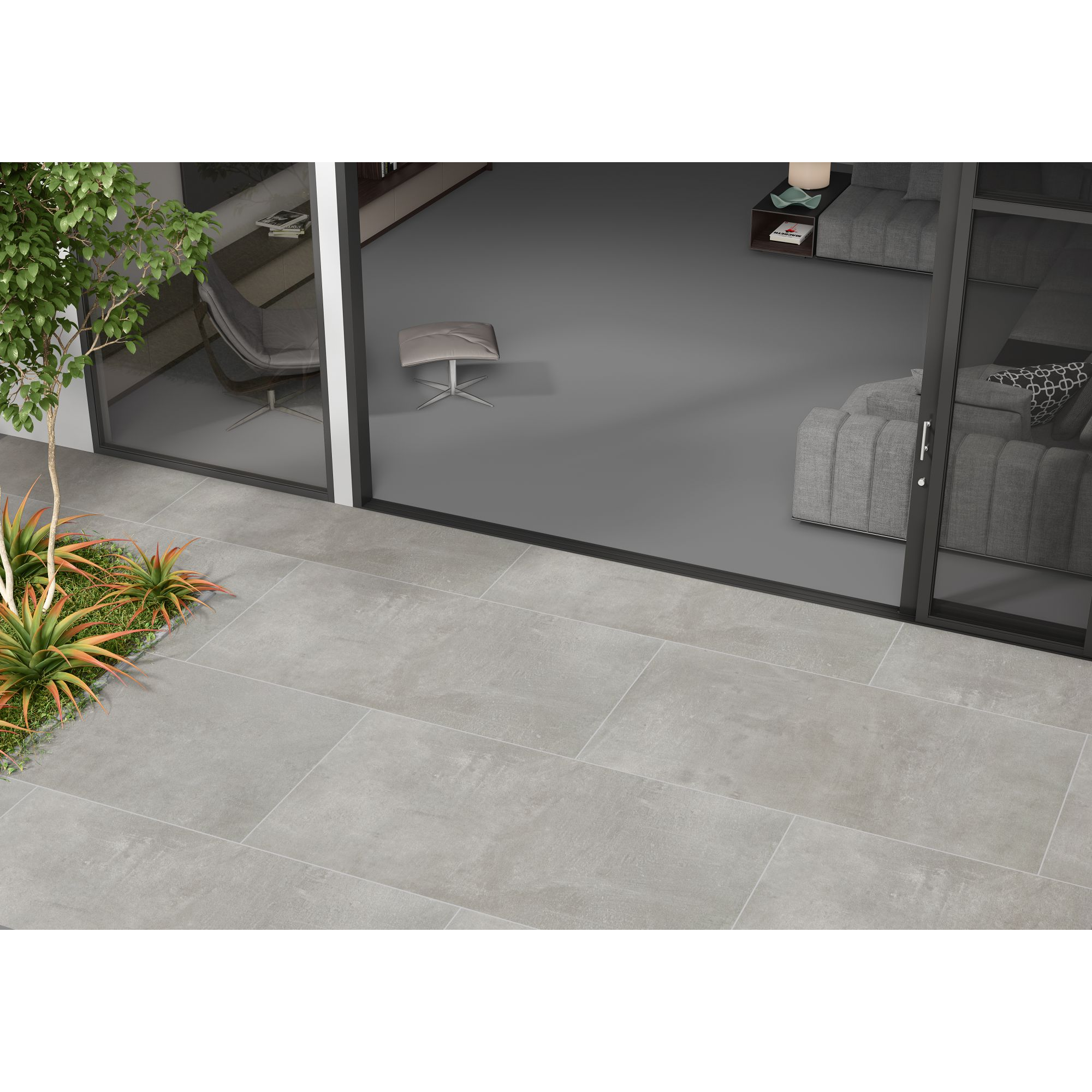 Terrassenplatte 'Taina 2.0' Feinsteinzeug grau 59,7 x 119,5 x 2 cm + product picture