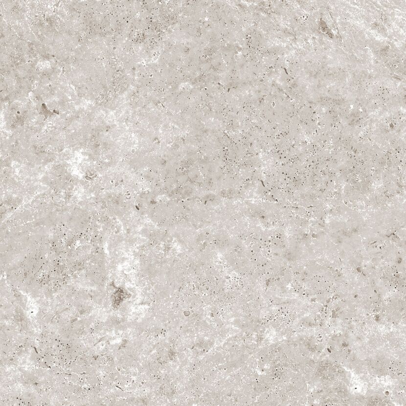 Bodenplatte 'Travertine' Feinsteinzeug grau 59,7 x 59,7 x 2 cm