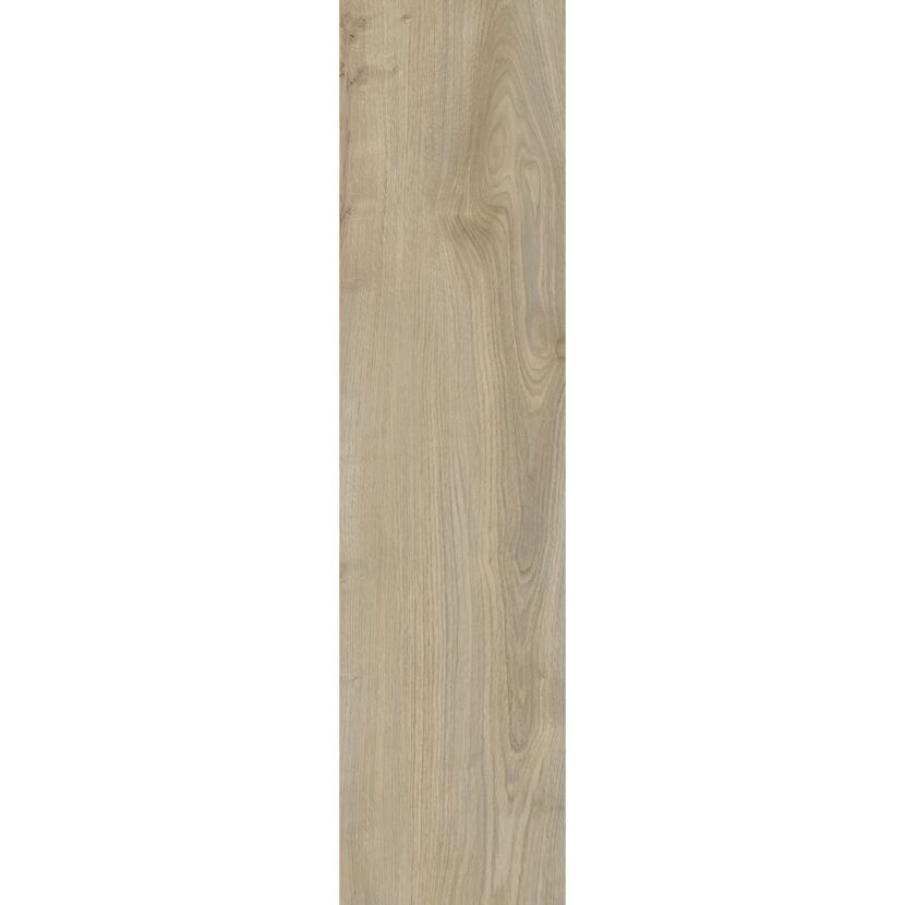 Bodenplatte 'Travertine' Feinsteinzeug Holzoptik/beige 29,5 x 119,5 x 2 cm