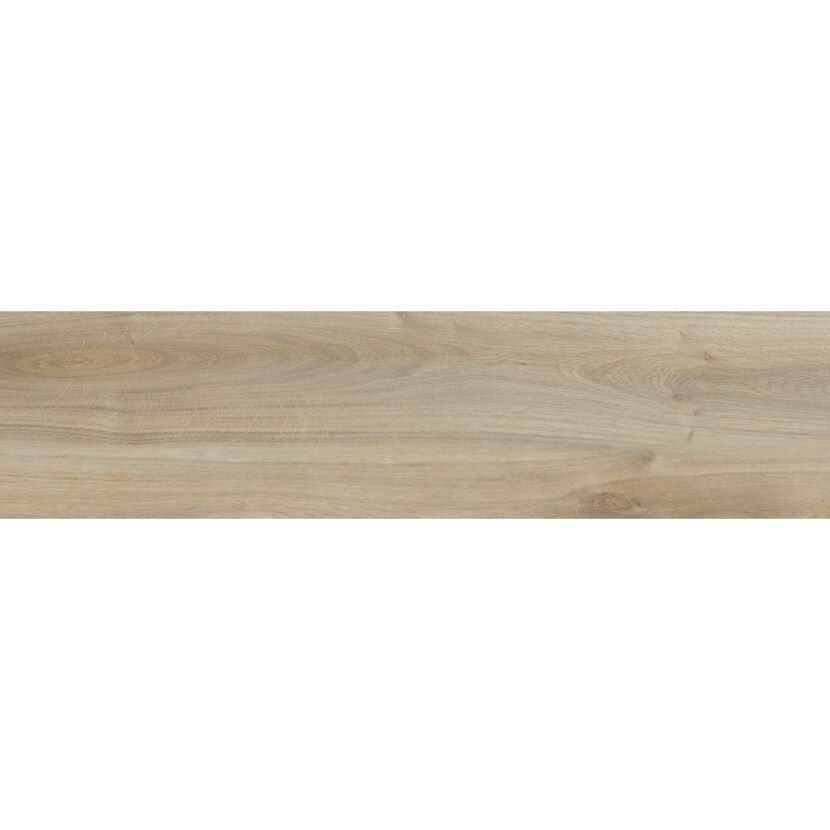 Bodenplatte 'Travertine' Feinsteinzeug Holzoptik/beige 29,5 x 119,5 x 2 cm