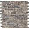 Mosaikfliese 'Emperador Marron' Naturstein braun 30 x 30 cm