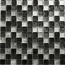 Verkleinertes Bild von Mosaikfliese 'Inca' Glas schwarz-silbern 30 x 30 cm