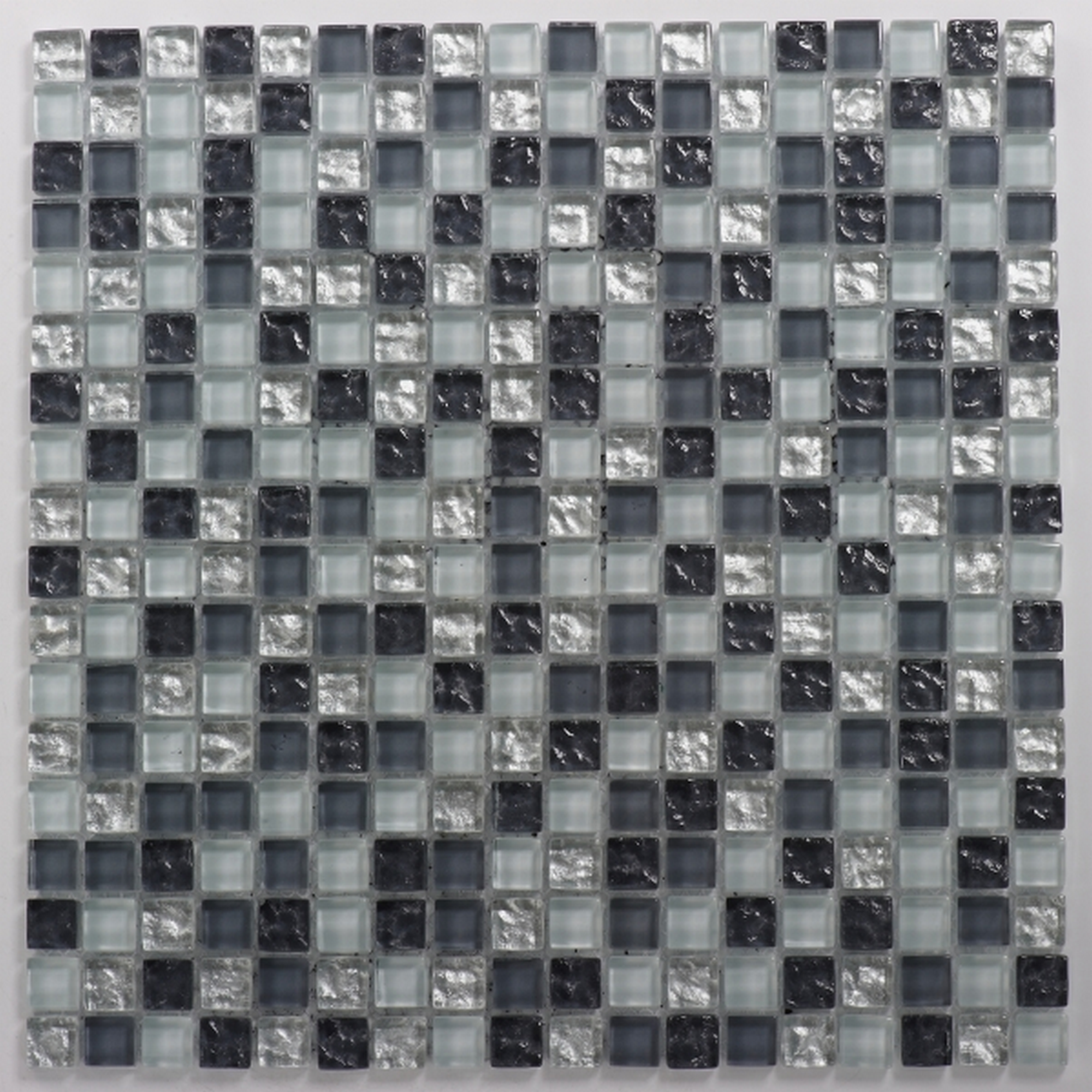 Mosaikfliese 'Vesuvio' Glas/Naturstein grau/silber 30 x 30 cm + product picture