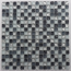 Verkleinertes Bild von Mosaikfliese 'Vesuvio' Glas/Naturstein grau/silber 30 x 30 cm