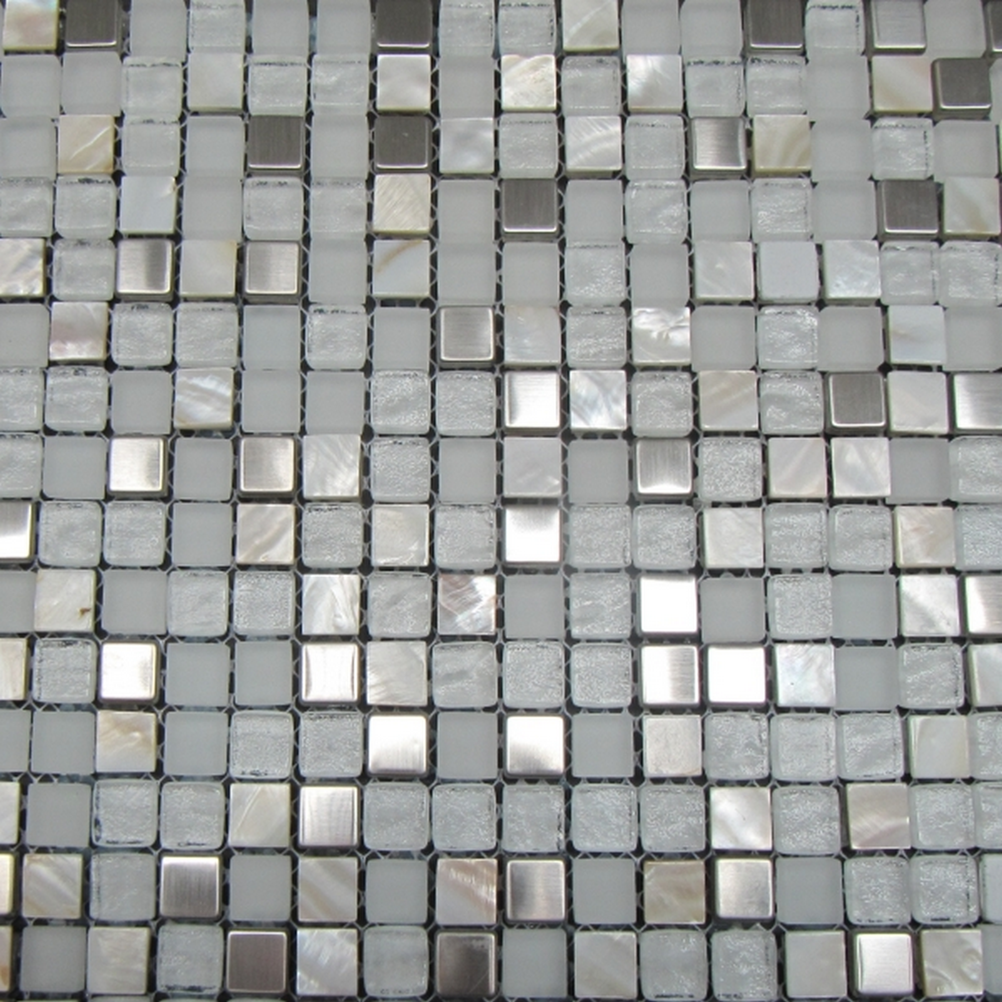 Mosaikfliese 'Meringa' Materialmix weiß 30 x 30 cm + product picture