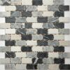 Grau-weiße Mosaikfliesen aus Marmor