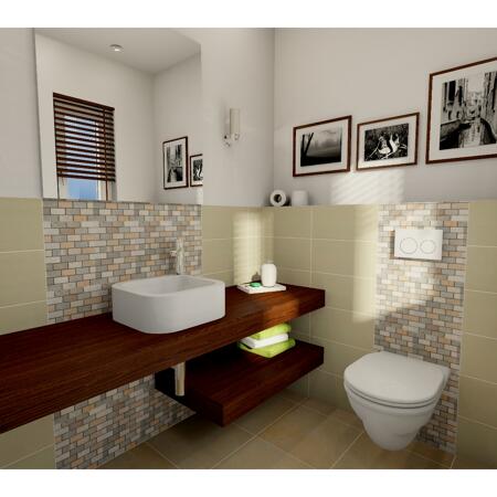 3. Bild von Mosaikfliese 'Toscana' Naturstein beige 30,5 x 30,5 cm