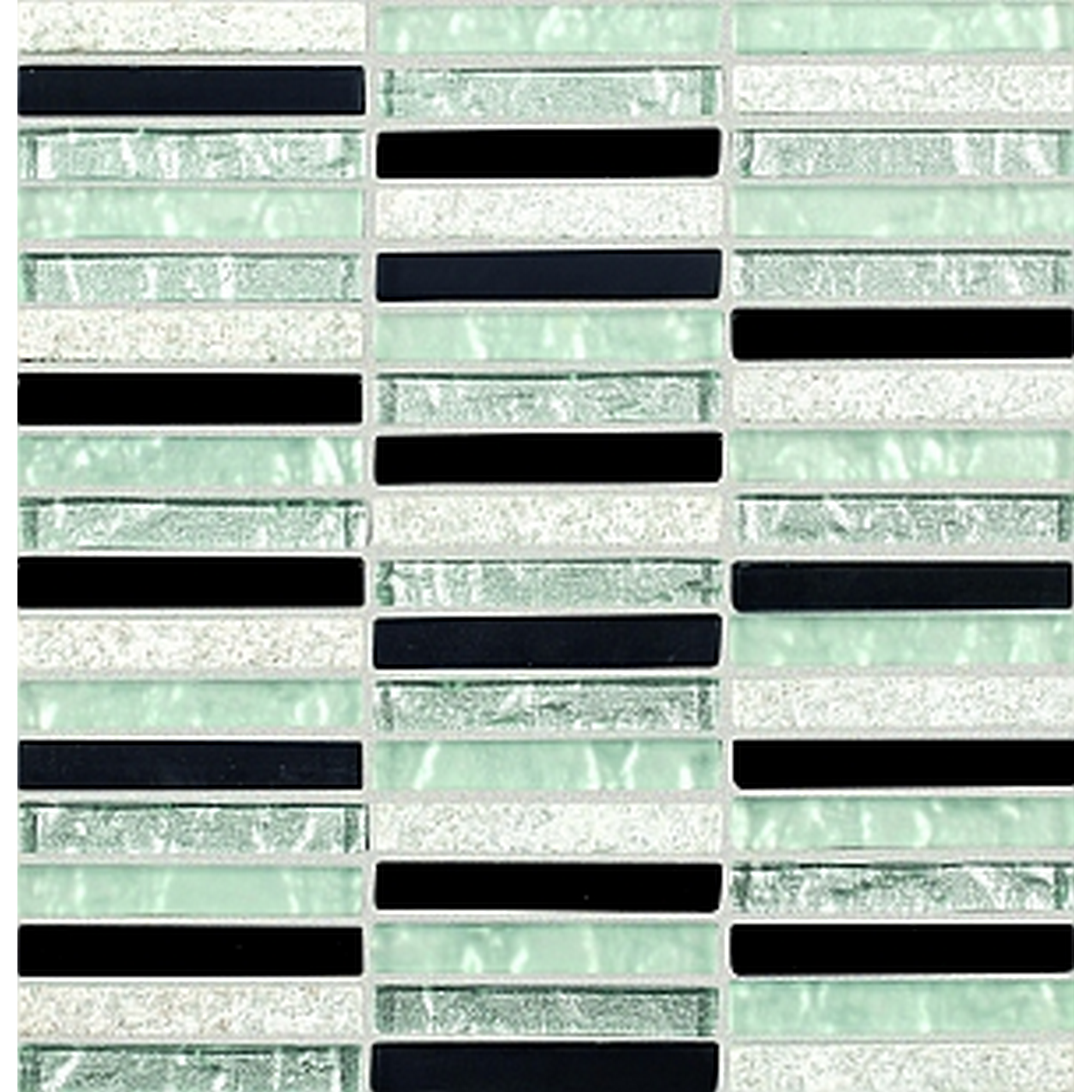 Mosaikfliese 'Zebra' Materialmix schwarz-weiß 30 x 30,6 cm + product picture